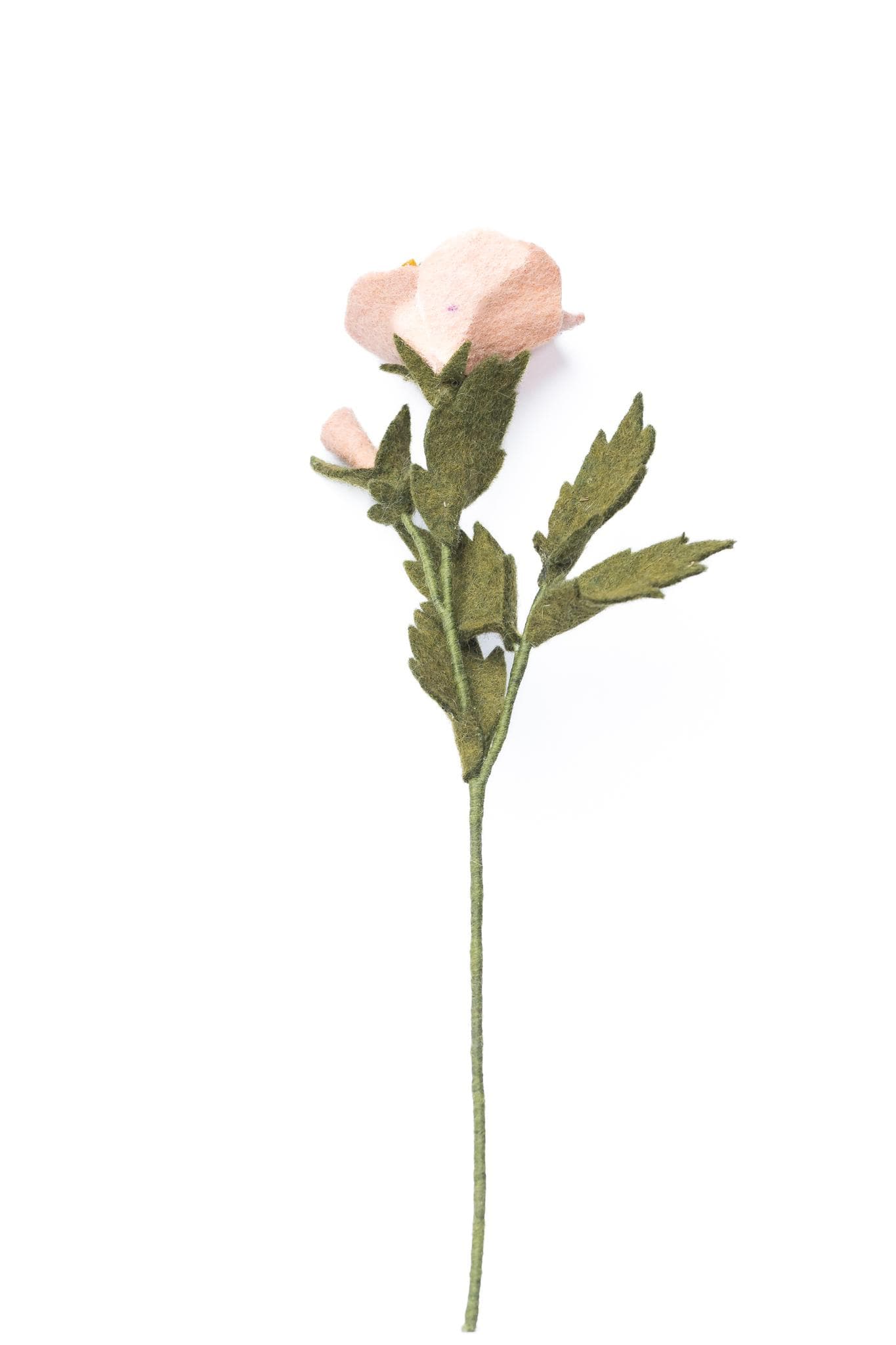 Filz Wildblume rosé – nachhaltige Deko, handgemacht Fair Trade Nepal, beige Filzblume, Naturdeko, minimalistische Boho Deko