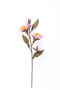 Filz Wildblume rosa – nachhaltige Deko, handgemacht Fair Trade Nepal, Blütenzweig mit Knospen, Naturdeko, Boho Stil
