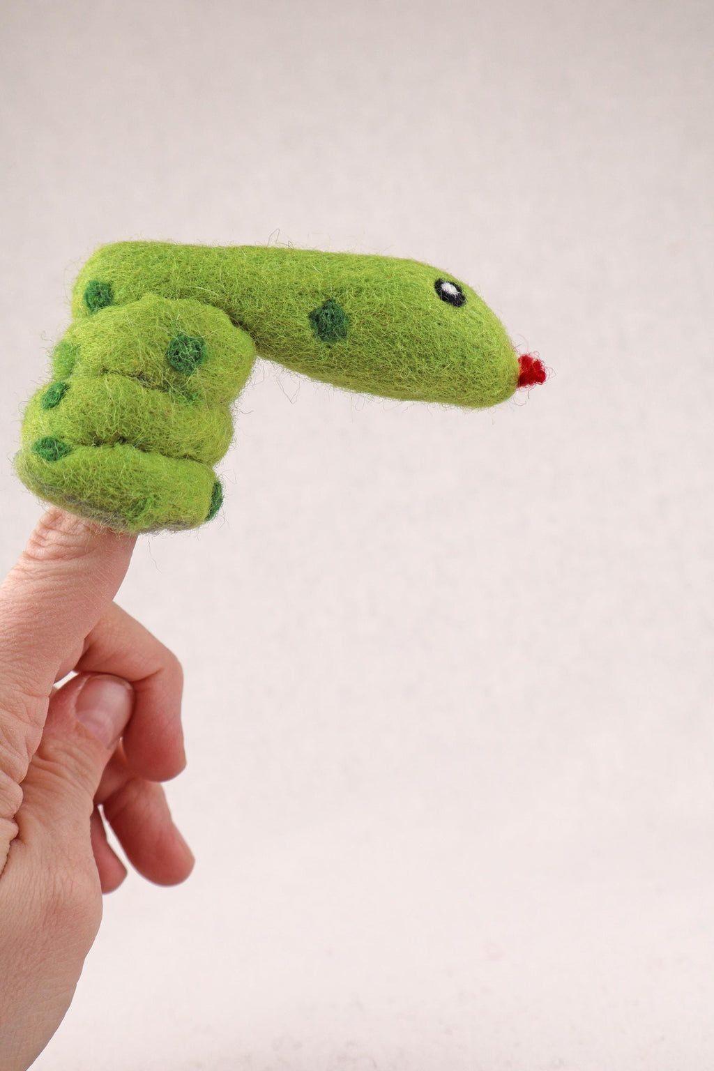 Niedliche Fingerpuppe Schlange aus Filz I Fingerspiel I Spielzeug Montessori I Geschichten erzählen I Filz Schlange