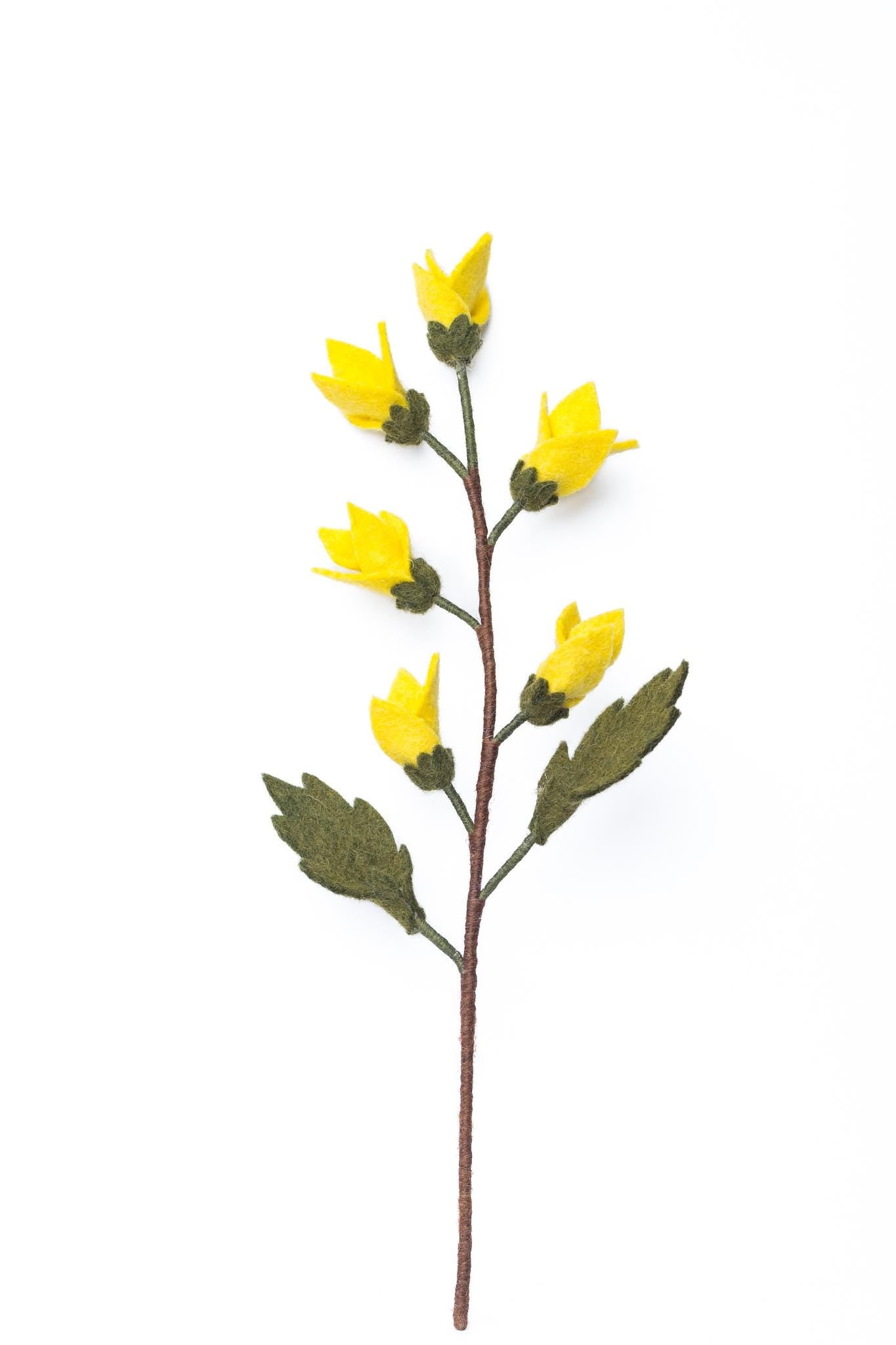 Gefilzter Forsythien-Ast I Deko Blume aus Filz I Osterdeko I handgefilzter Zweig I Dekoration I Blumenstrauß I Filz Zweig I Frühlingsblüher