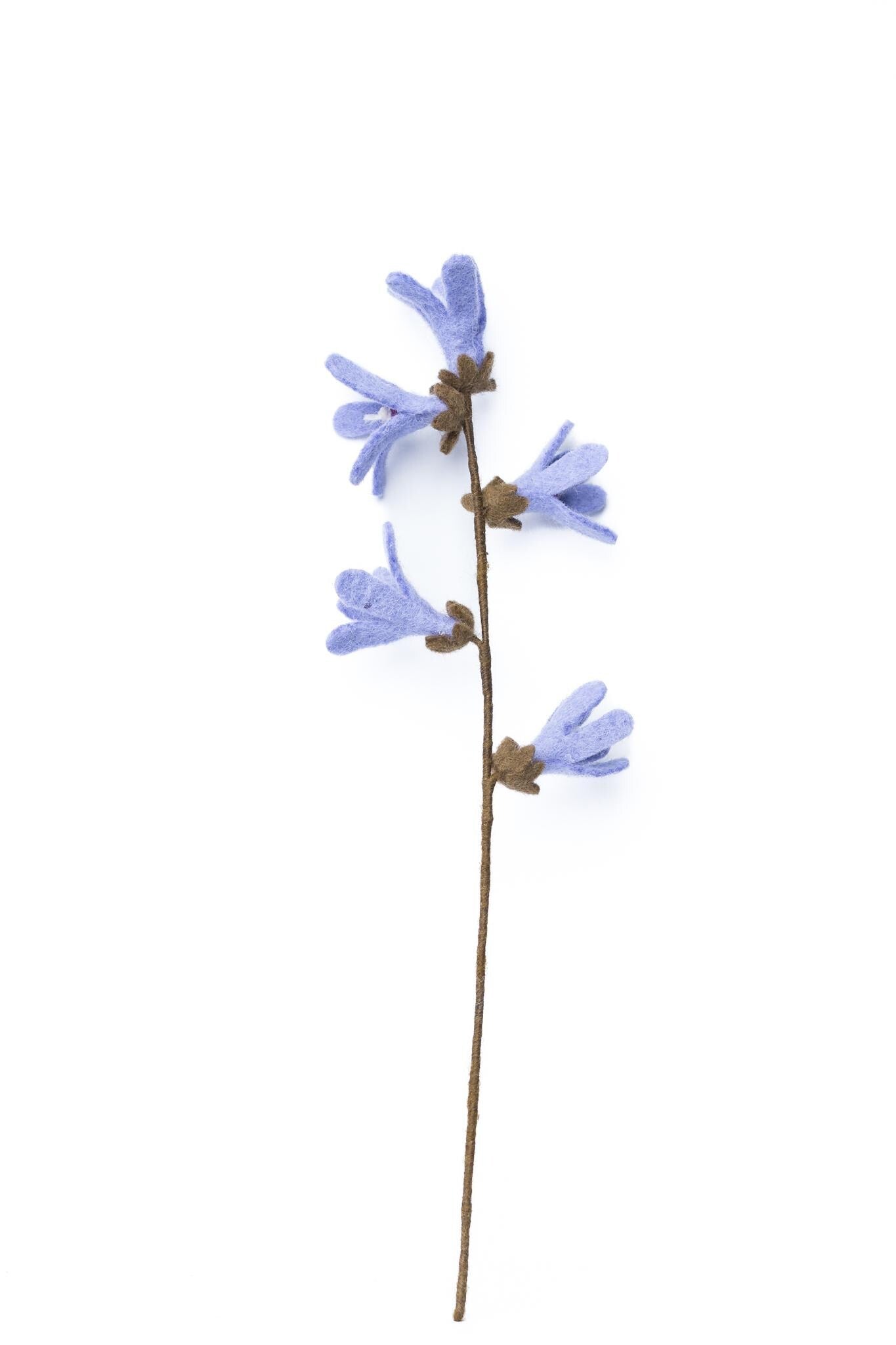 Filz Blütenzweig lila – Frühlingsblume, nachhaltige Deko, handgemacht Fair Trade Nepal, zarte Filzblume, Boho Naturdeko, Frühlingsblüher