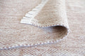 Handgewebter Radhi Teppich aus Nepal – Beige | Fair Trade Wollteppich | Minimalistischer Boho Teppich | Natur Teppich Wohnzimmer