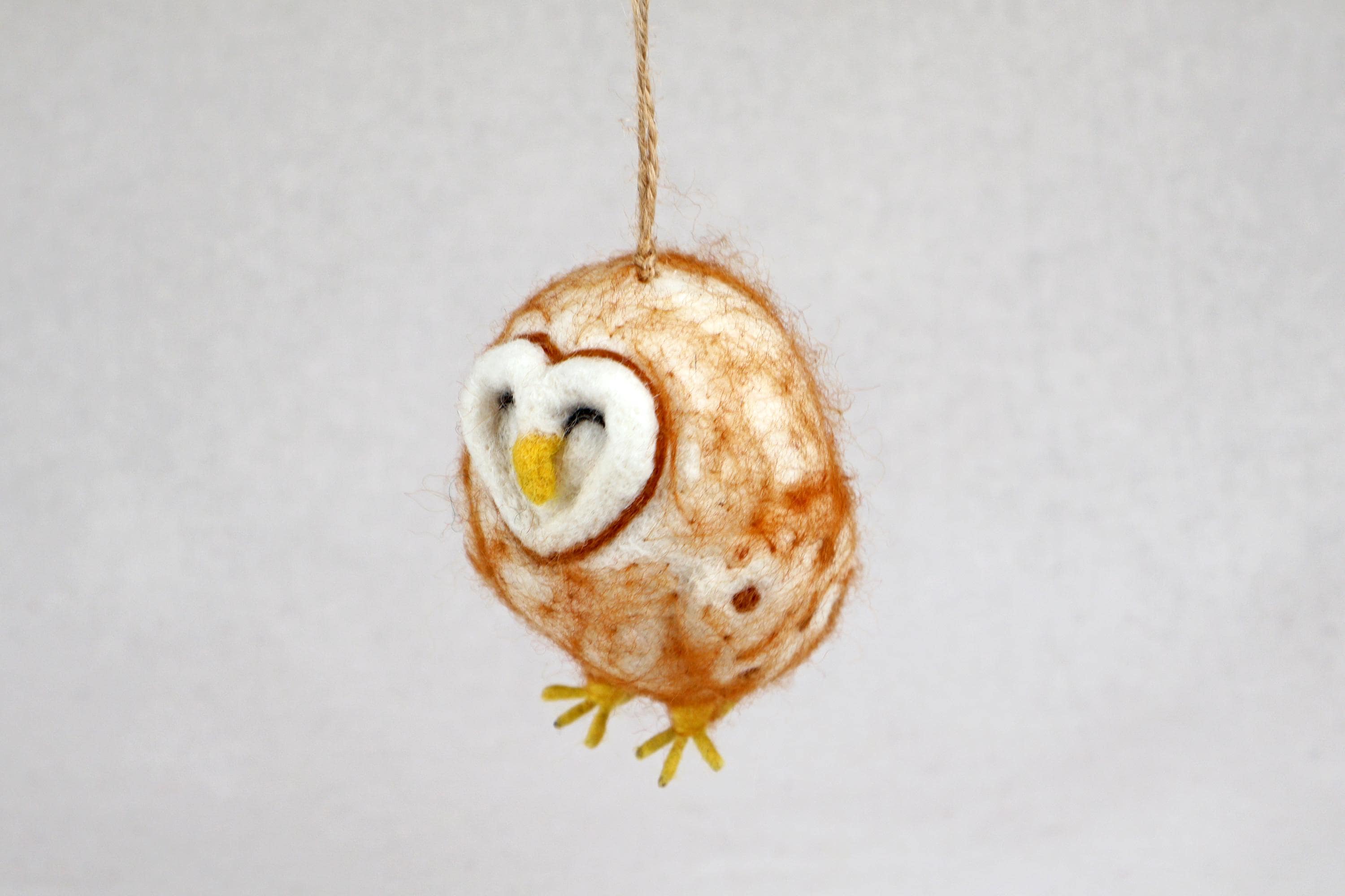 Anhänger Eule I Deko aus Filz I Winter I Weihnachtsbaum I Herbstdeko I Anhänger aus Filz I Waldtiere I Schleiereule