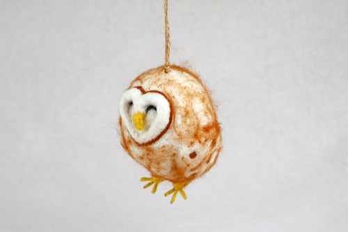 Anhänger Eule I Deko aus Filz I Winter I Weihnachtsbaum I Herbstdeko I Anhänger aus Filz I Waldtiere I Schleiereule