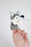 Fingerpuppe Wolf aus Filz I Fingerspiel I Waldtiere I Wolfspiel I Spielzeug Montessori I Geschichten erzählen