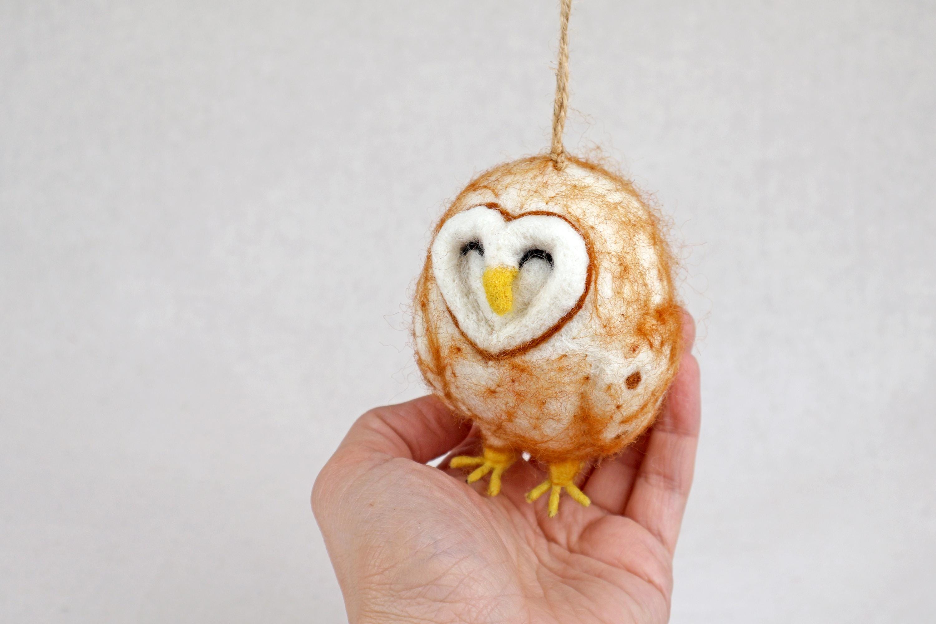 Anhänger Eule I Deko aus Filz I Winter I Weihnachtsbaum I Herbstdeko I Anhänger aus Filz I Waldtiere I Schleiereule