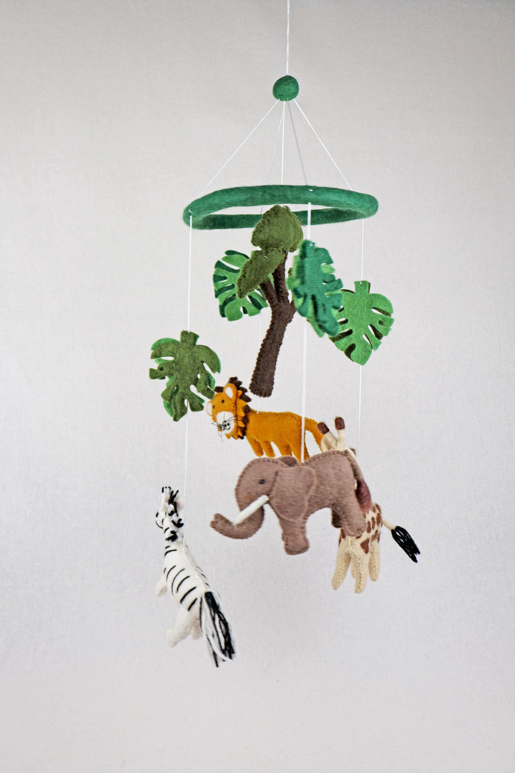 Mobilé Safari I Elefant I Löwe I Zebra I Kinderzimmer I Filz I Babyzimmer I Schafswolle I Nachhaltige Dekoration I Babyzimmer I