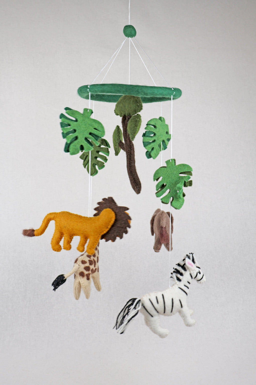 Mobilé Safari I Elefant I Löwe I Zebra I Kinderzimmer I Filz I Babyzimmer I Schafswolle I Nachhaltige Dekoration I Babyzimmer I