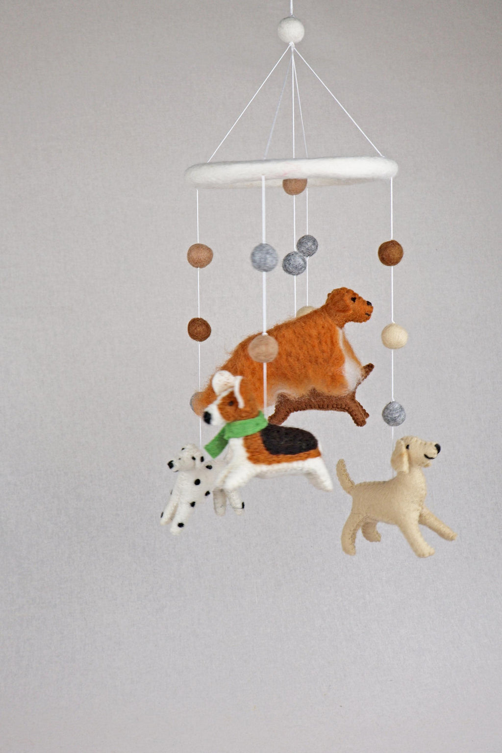 Mobilé Hundefreunde I Mobilé Kinderzimmer I Mobilé Hunde I Filzdeko Kinderzimmer I Beagle I Dalmatiner I Hundedekoration I Babyausstattung