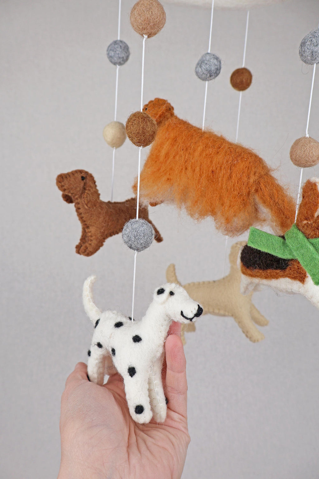 Mobilé Hundefreunde I Mobilé Kinderzimmer I Mobilé Hunde I Filzdeko Kinderzimmer I Beagle I Dalmatiner I Hundedekoration I Babyausstattung