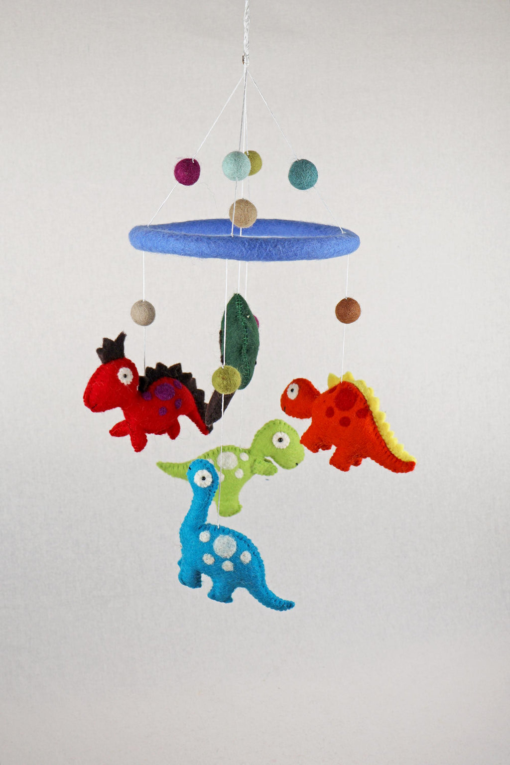Dinosaurier Mobilé Baby I KinderzimmerdekoI Babyzimmer I Kindergarten I Handgemachtes Dino Baby Mobile aus Schurwolle