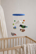 Vogel Mobilé I Kinderzimmerdekoration aus Filz I Babyzimmer I Babybett I Geschenk zur Geburt