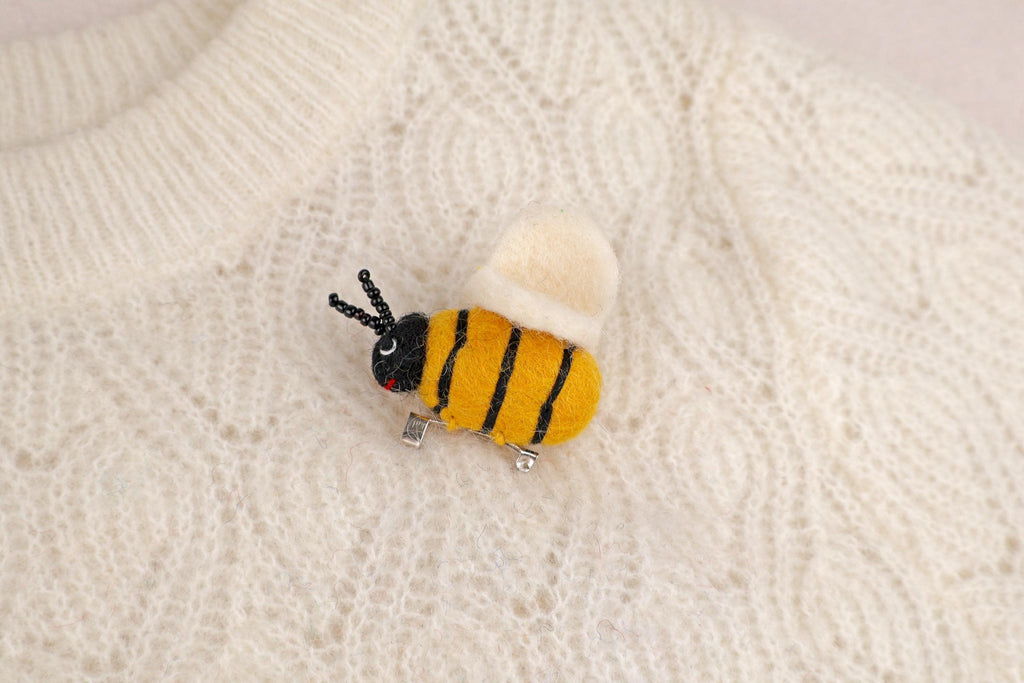 Filz Anstecker Biene, Brosche Hummel, Insekt, Honigbiene