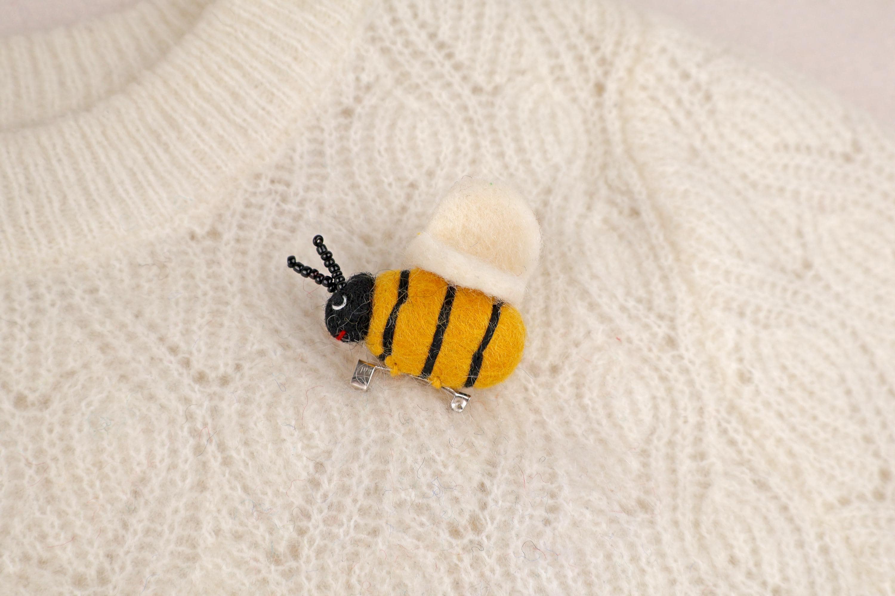 Filz Anstecker Biene, Brosche Hummel, Insekt, Honigbiene