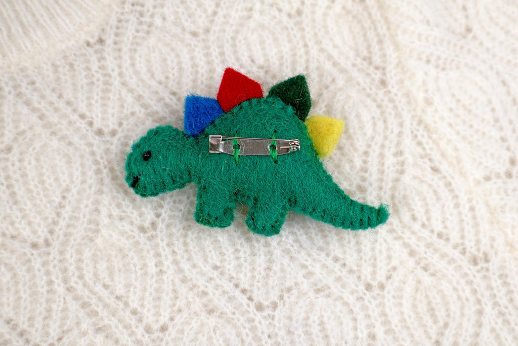Filz Anstecker Brosche Dinosaurier Stegosaurus Urzeit