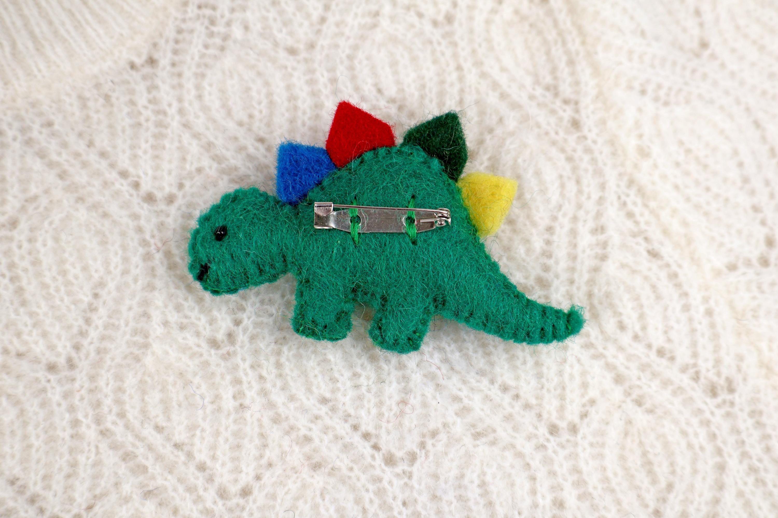 Filz Anstecker Brosche Dinosaurier Stegosaurus Urzeit