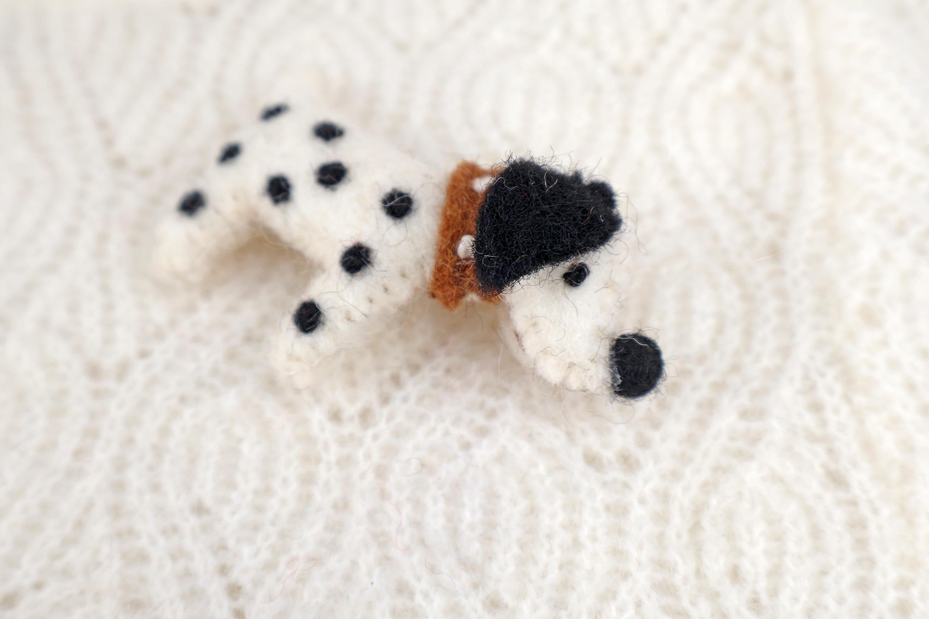 Filz Anstecker Hund I Kinderbrosche I Hundebrosche I Dalmatiner I Filzaccessoire