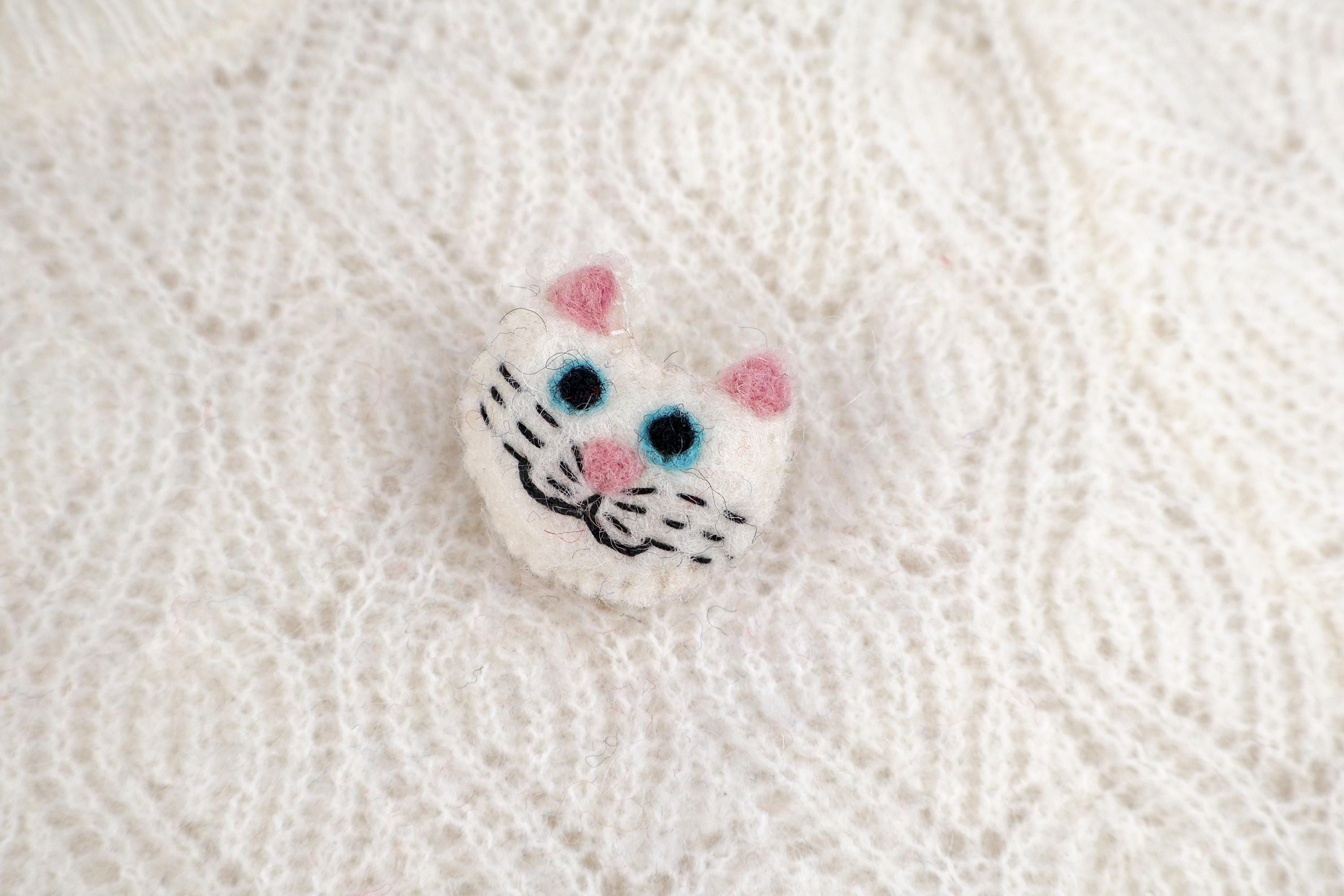 Filz Anstecker Katze I Kinderbrosche I Katzenbrosche I Katzenfreunde I Filzaccessoire
