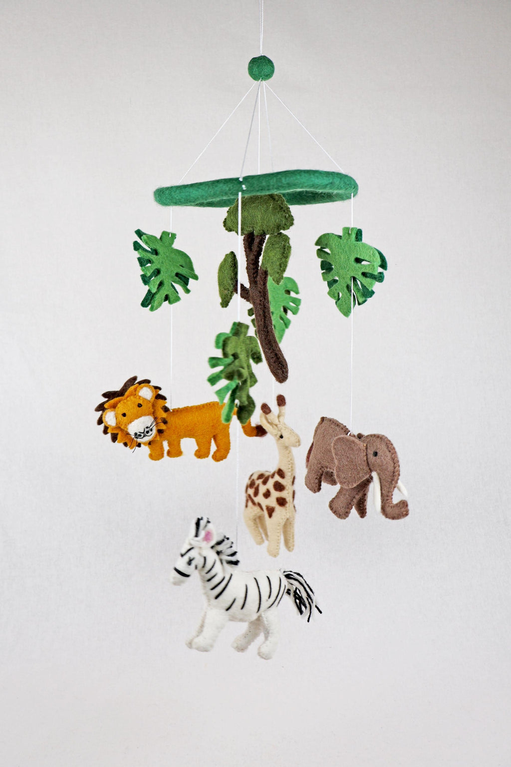 Mobilé Safari I Elefant I Löwe I Zebra I Kinderzimmer I Filz I Babyzimmer I Schafswolle I Nachhaltige Dekoration I Babyzimmer I