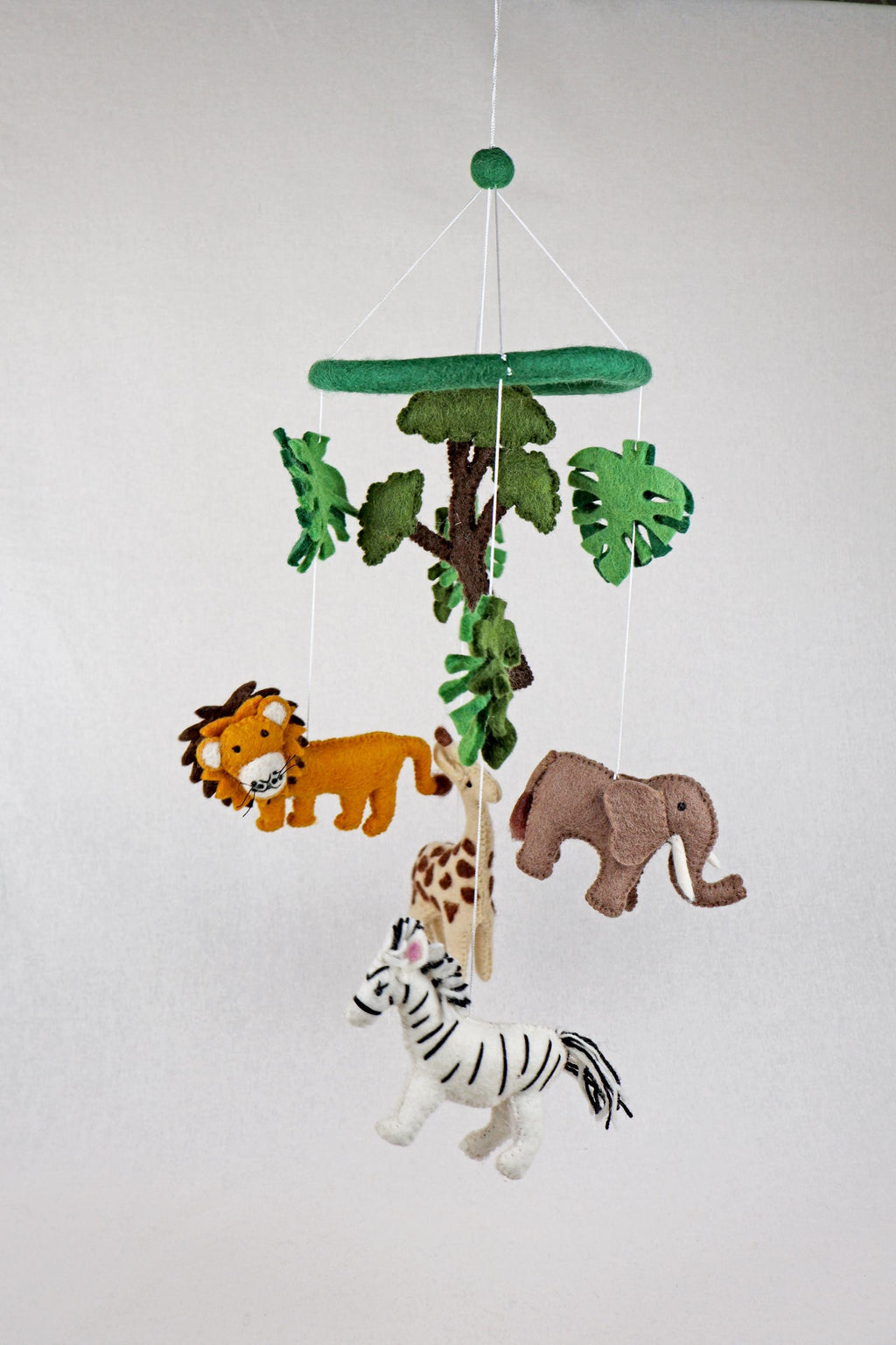 Mobilé Safari I Elefant I Löwe I Zebra I Kinderzimmer I Filz I Babyzimmer I Schafswolle I Nachhaltige Dekoration I Babyzimmer I