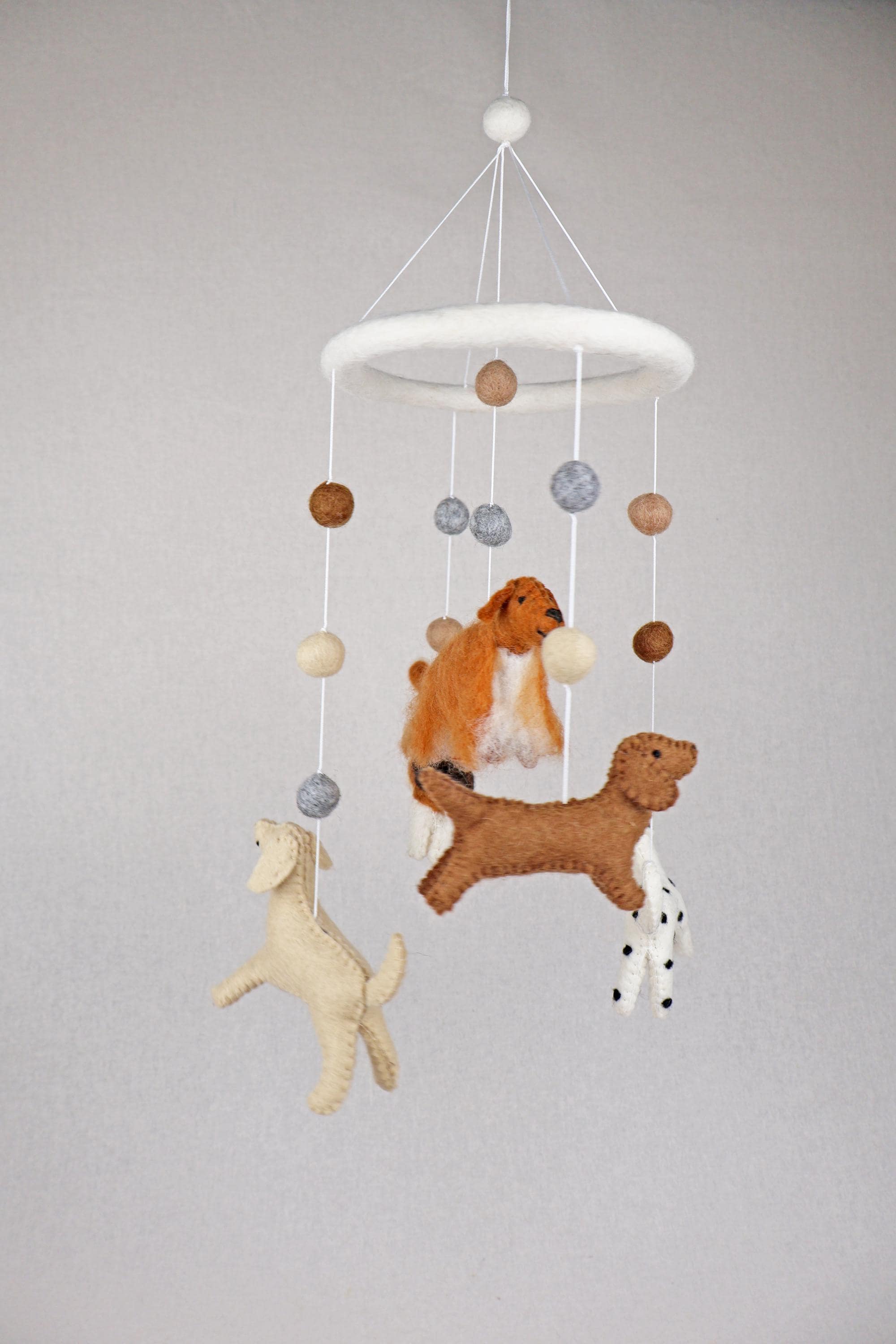 Mobilé Hundefreunde I Mobilé Kinderzimmer I Mobilé Hunde I Filzdeko Kinderzimmer I Beagle I Dalmatiner I Hundedekoration I Babyausstattung