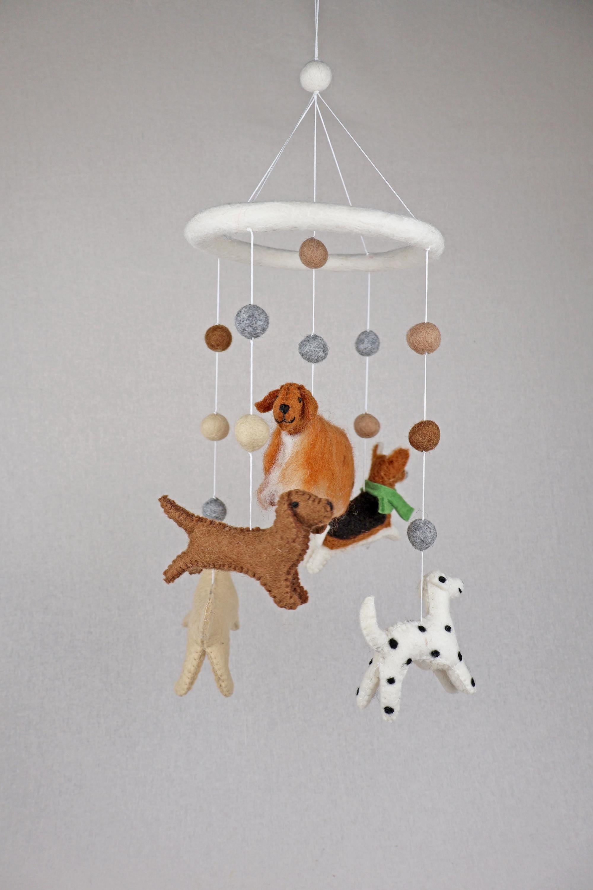 Mobilé Hundefreunde I Mobilé Kinderzimmer I Mobilé Hunde I Filzdeko Kinderzimmer I Beagle I Dalmatiner I Hundedekoration I Babyausstattung