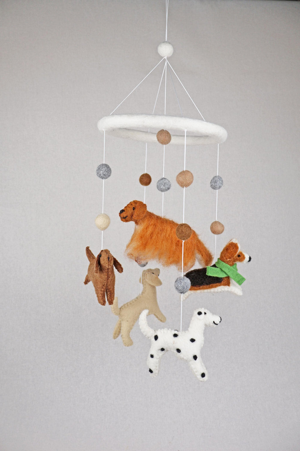 Mobilé Hundefreunde I Mobilé Kinderzimmer I Mobilé Hunde I Filzdeko Kinderzimmer I Beagle I Dalmatiner I Hundedekoration I Babyausstattung