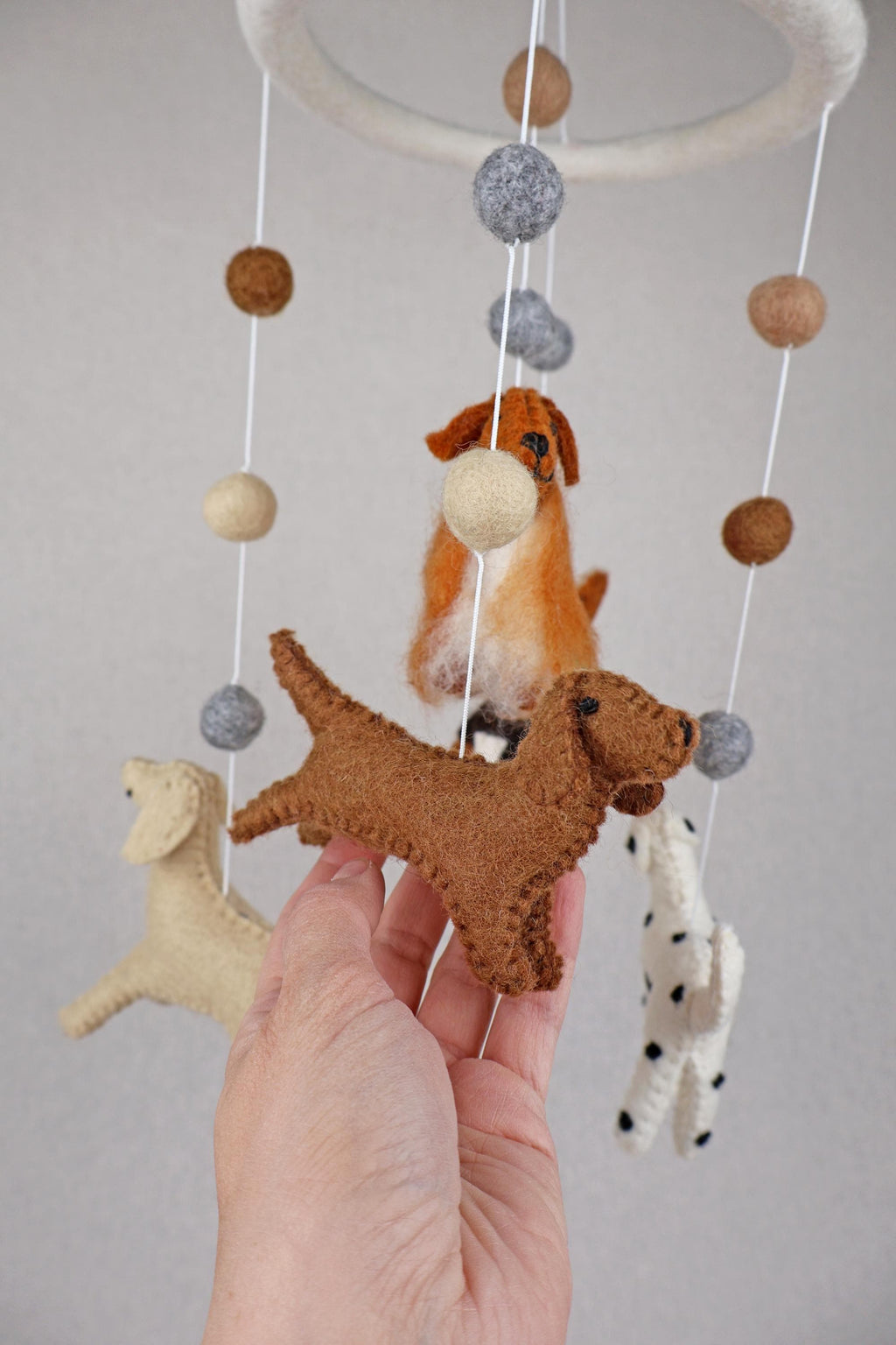 Mobilé Hundefreunde I Mobilé Kinderzimmer I Mobilé Hunde I Filzdeko Kinderzimmer I Beagle I Dalmatiner I Hundedekoration I Babyausstattung
