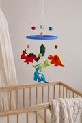 Dinosaurier Mobilé Baby I KinderzimmerdekoI Babyzimmer I Kindergarten I Handgemachtes Dino Baby Mobile aus Schurwolle