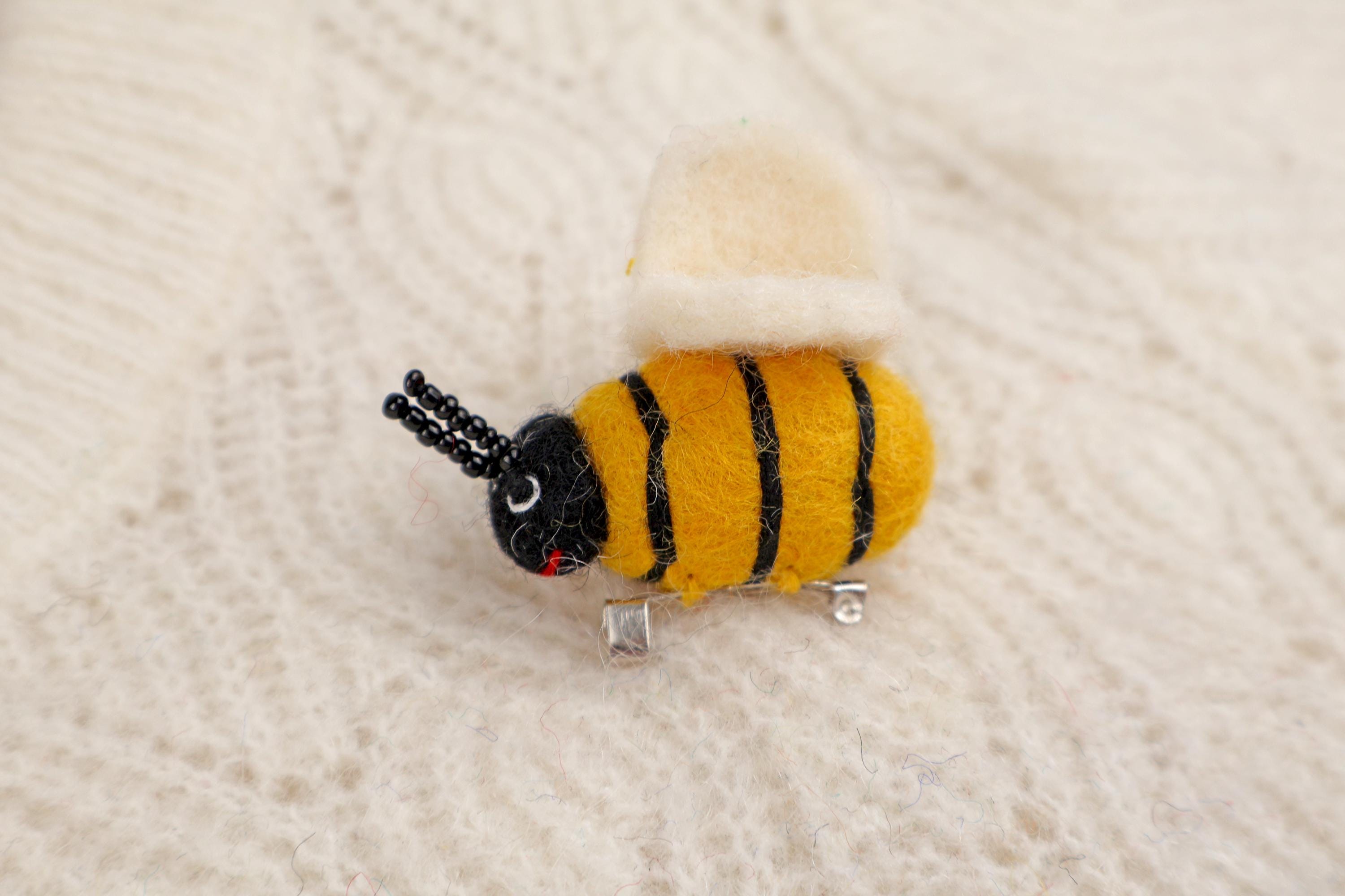 Filz Anstecker Biene, Brosche Hummel, Insekt, Honigbiene
