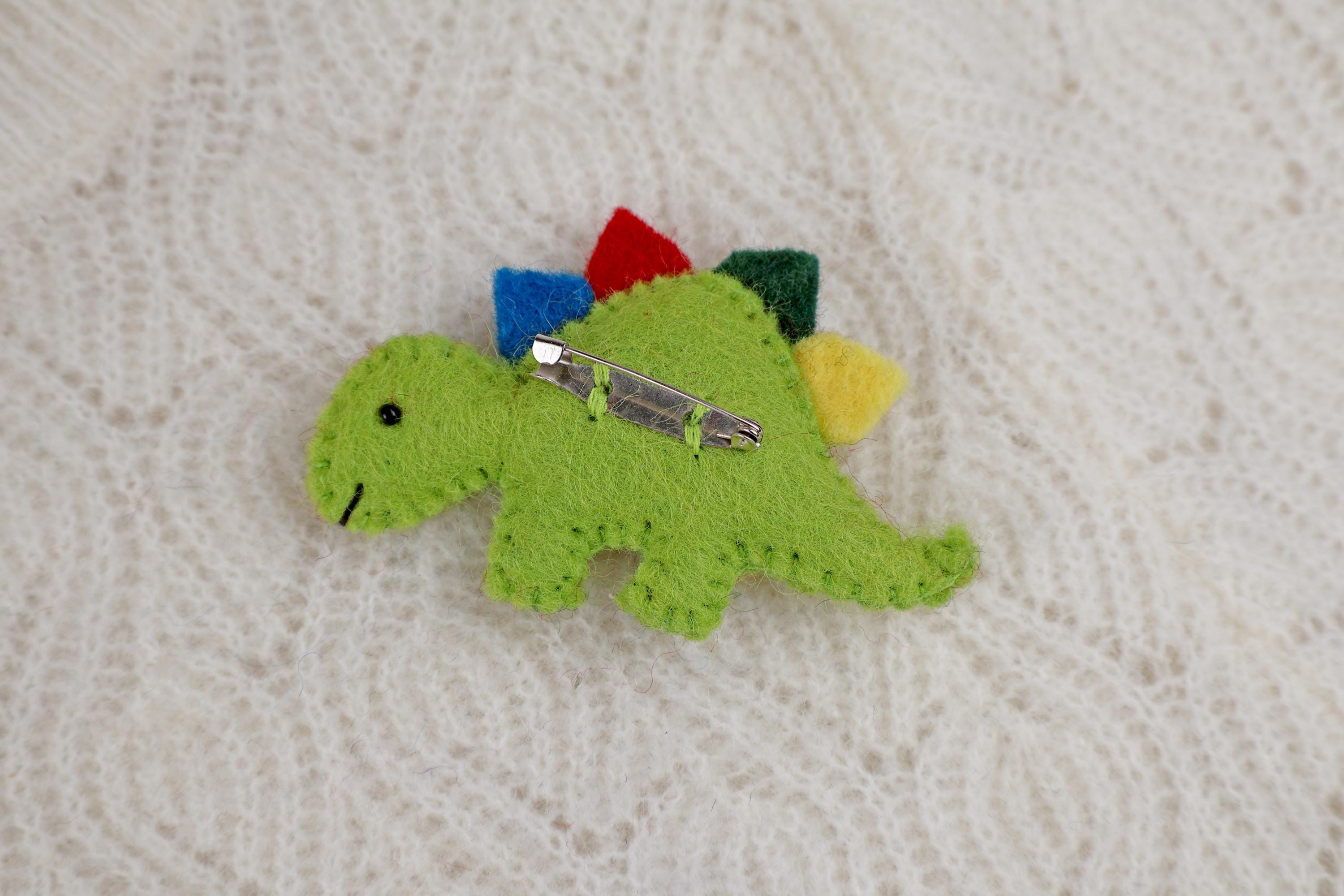 Filz Anstecker Brosche Dinosaurier Stegosaurus