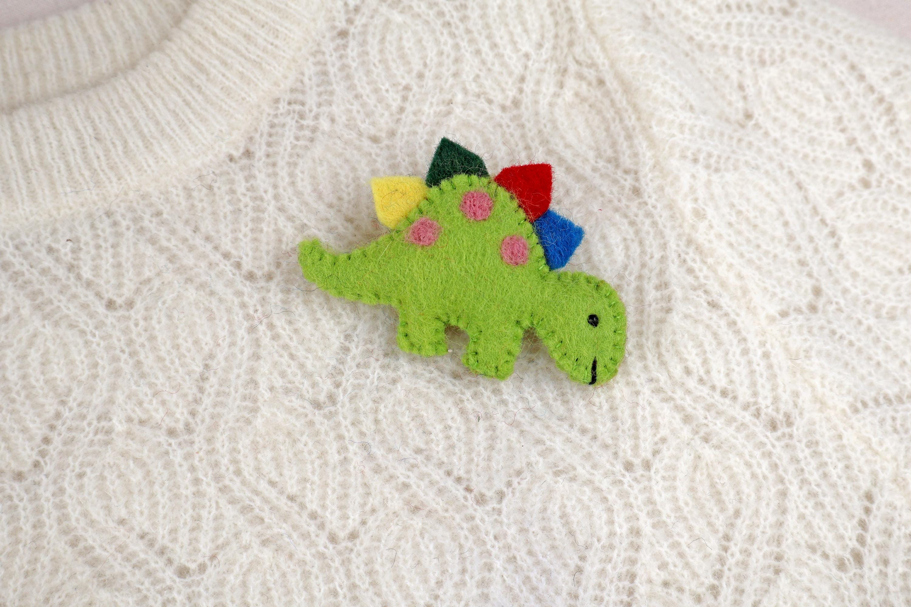 Filz Anstecker Brosche Dinosaurier Stegosaurus
