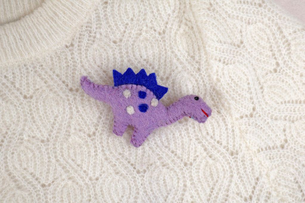 Filz Anstecker Dinosaurier Brachiosaurus I Filzbrosche I Kinder Geburtstagsgeschenk