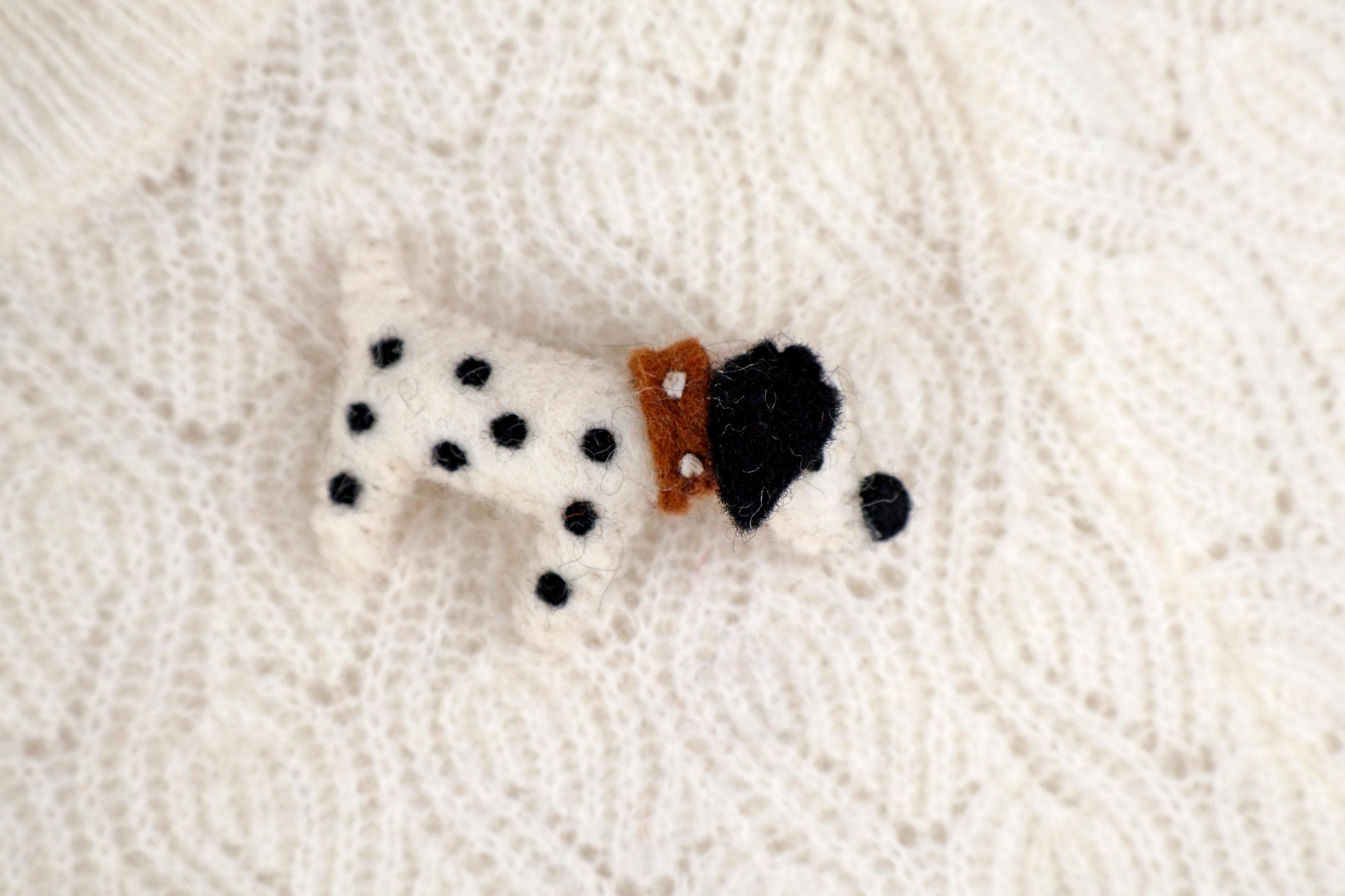 Filz Anstecker Hund I Kinderbrosche I Hundebrosche I Dalmatiner I Filzaccessoire