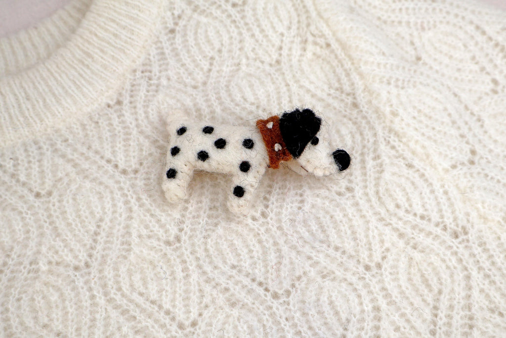 Filz Anstecker Hund I Kinderbrosche I Hundebrosche I Dalmatiner I Filzaccessoire