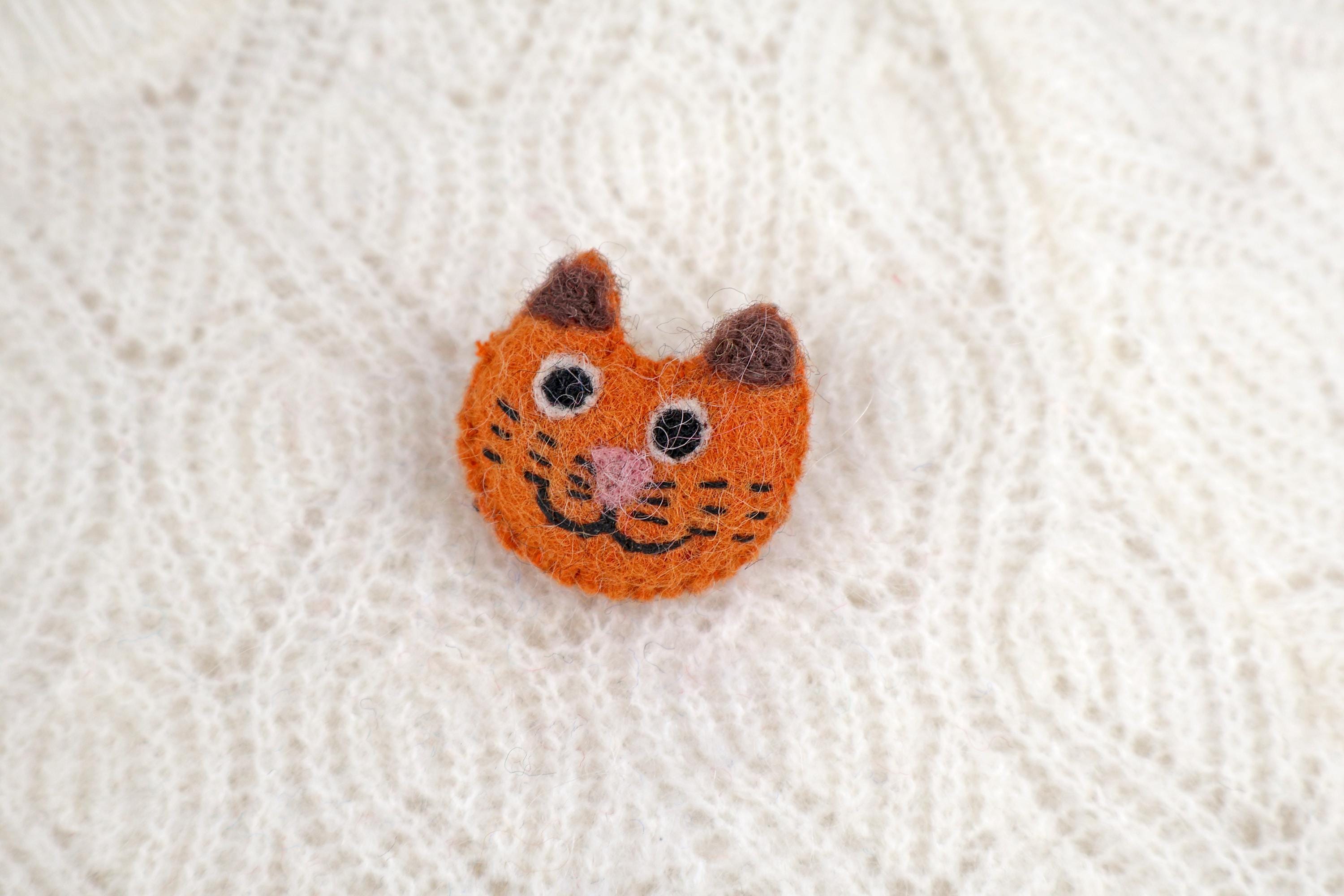 Filz Anstecker Katze I Kinderbrosche I Katzenbrosche I Katzenfreunde I Filzaccessoire