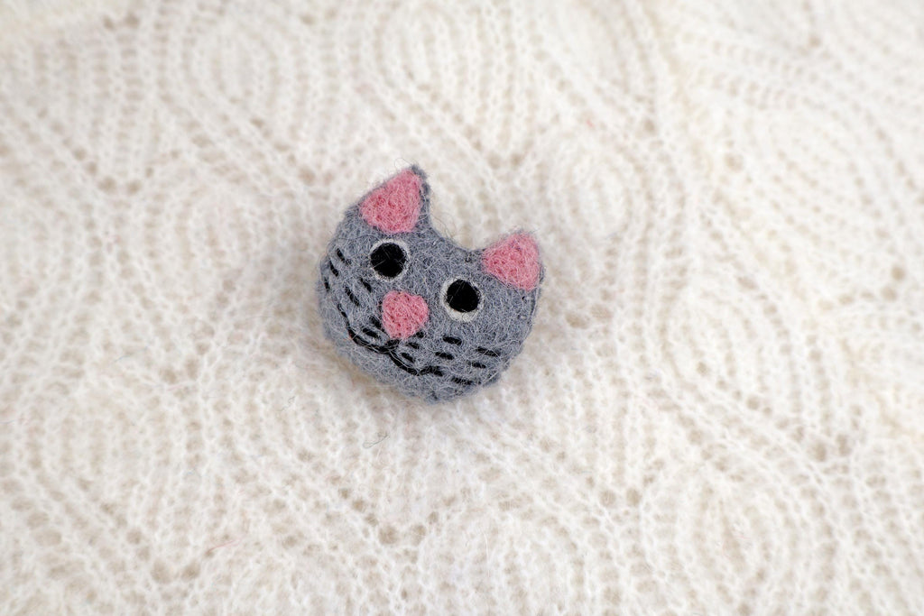 Filz Anstecker Katze I Kinderbrosche I Katzenbrosche I Katzenfreunde I Filzaccessoire