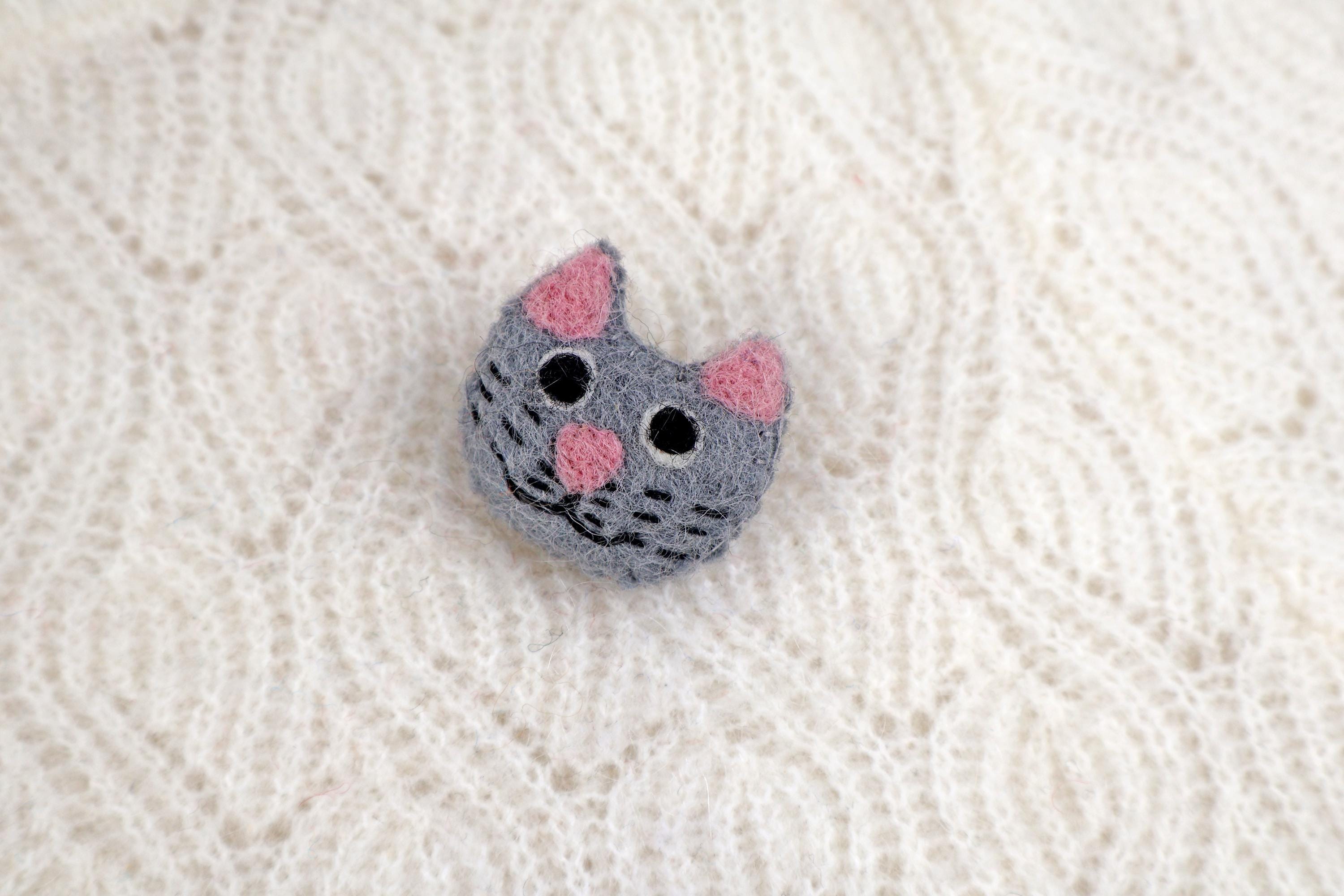 Filz Anstecker Katze I Kinderbrosche I Katzenbrosche I Katzenfreunde I Filzaccessoire