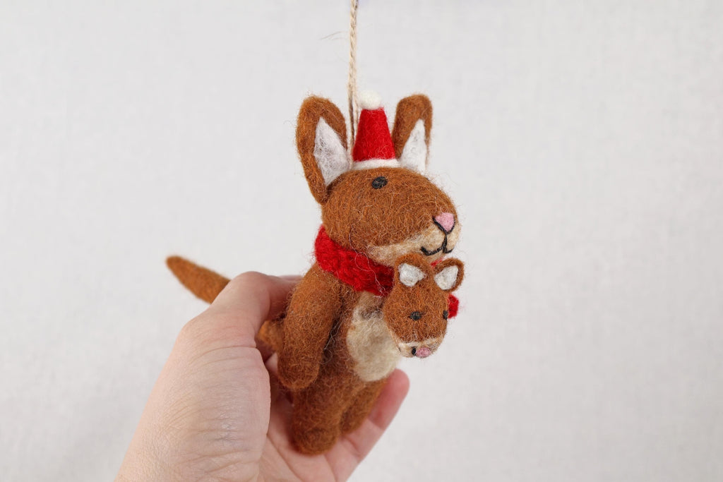 Weihnachtsanhänger Känguru I Christbaumschmuck I Weihnachtsdeko I Winter Weihnachtsbaum I nachhaltig I lustige Weihnachtsdeko