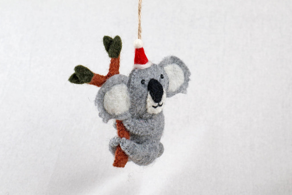 Weihnachtsanhänger Koala I Christbaumschmuck I Weihnachtsdeko I Winter Weihnachtsbaum I Koalabär mit Mütze I lustige Weihnachtsdeko