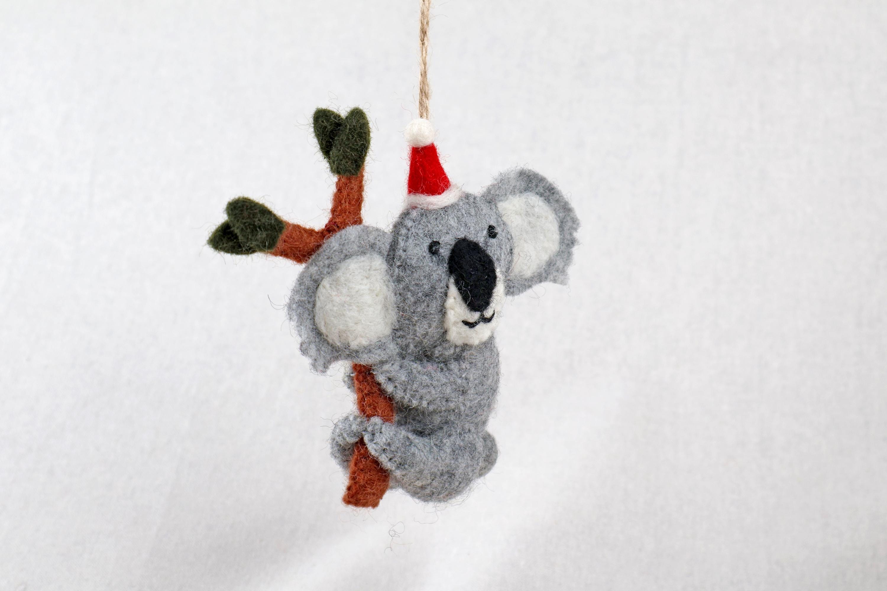 Weihnachtsanhänger Koala I Christbaumschmuck I Weihnachtsdeko I Winter Weihnachtsbaum I Koalabär mit Mütze I lustige Weihnachtsdeko