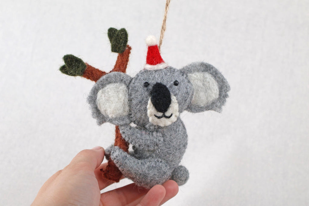 Weihnachtsanhänger Koala I Christbaumschmuck I Weihnachtsdeko I Winter Weihnachtsbaum I Koalabär mit Mütze I lustige Weihnachtsdeko