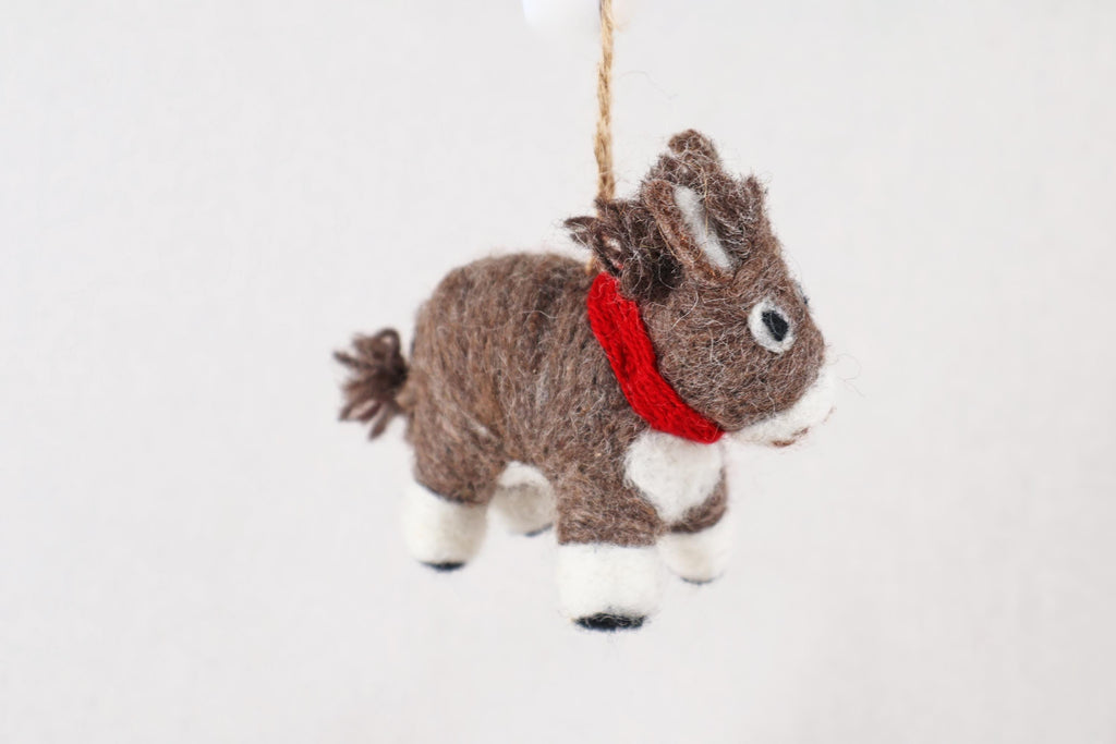 Weihnachtsanhänger Esel I Weihnachtsschmuck Esel I Filz I Weihnachtsbaum I Christbaumschmuck I Weihnachtsdeko