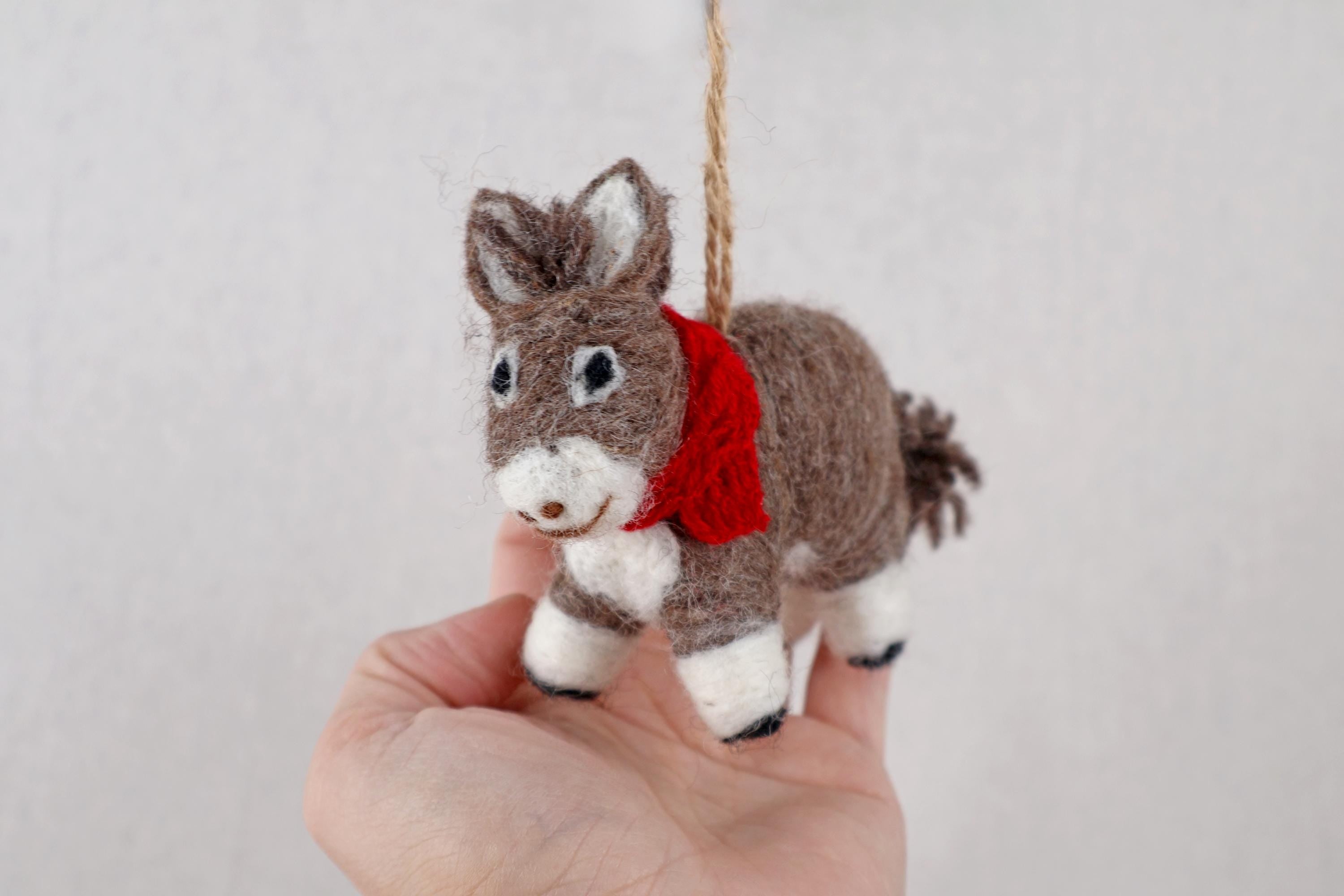 Weihnachtsanhänger Esel I Weihnachtsschmuck Esel I Filz I Weihnachtsbaum I Christbaumschmuck I Weihnachtsdeko