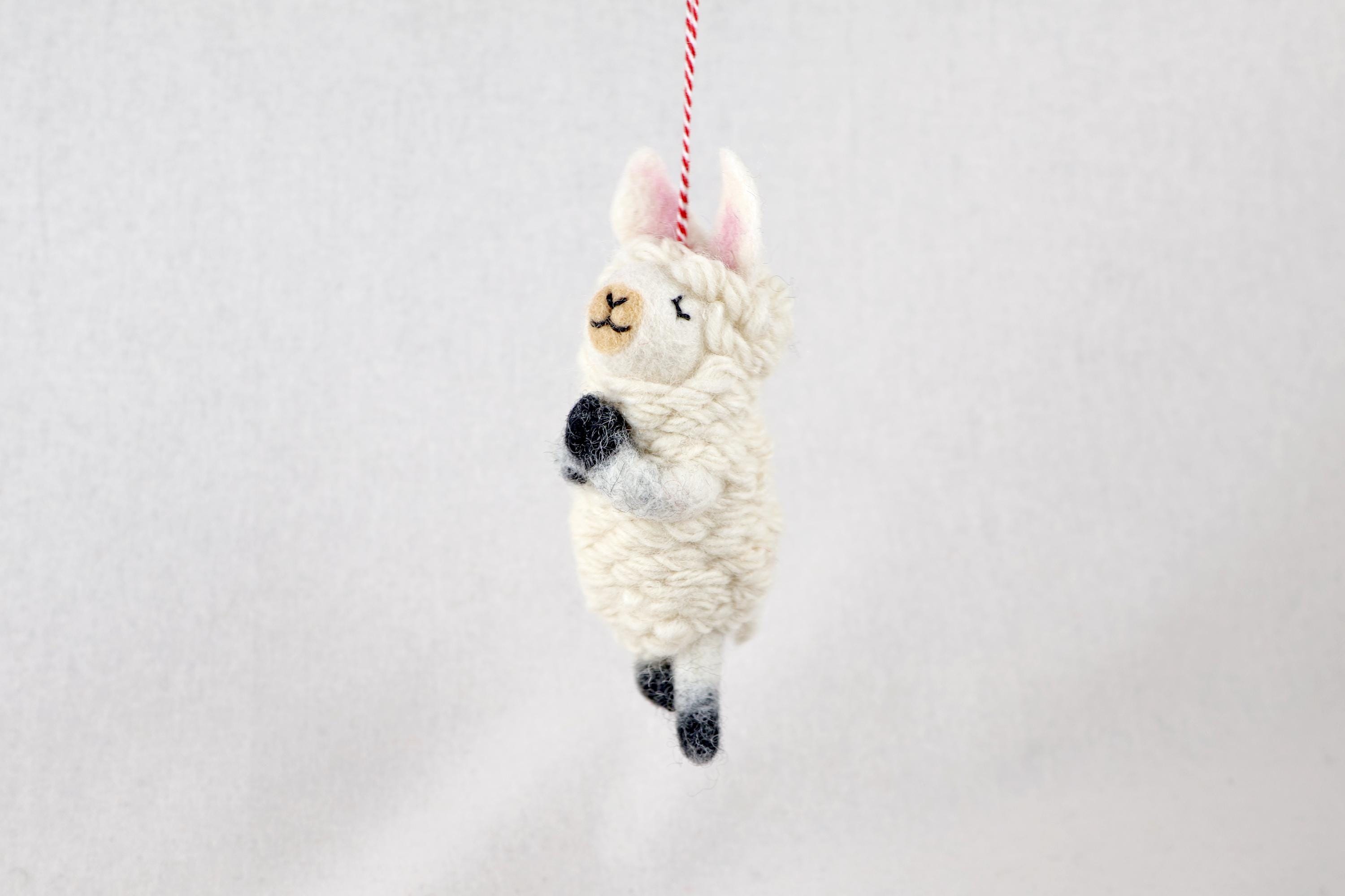 Anhänger Yoga Lama I Weihnachtslama I Weihnachtsanhänger I Christbaumschmuck I Weihnachtsdeko I Weihnachtsbaum I Weihnachtslama I