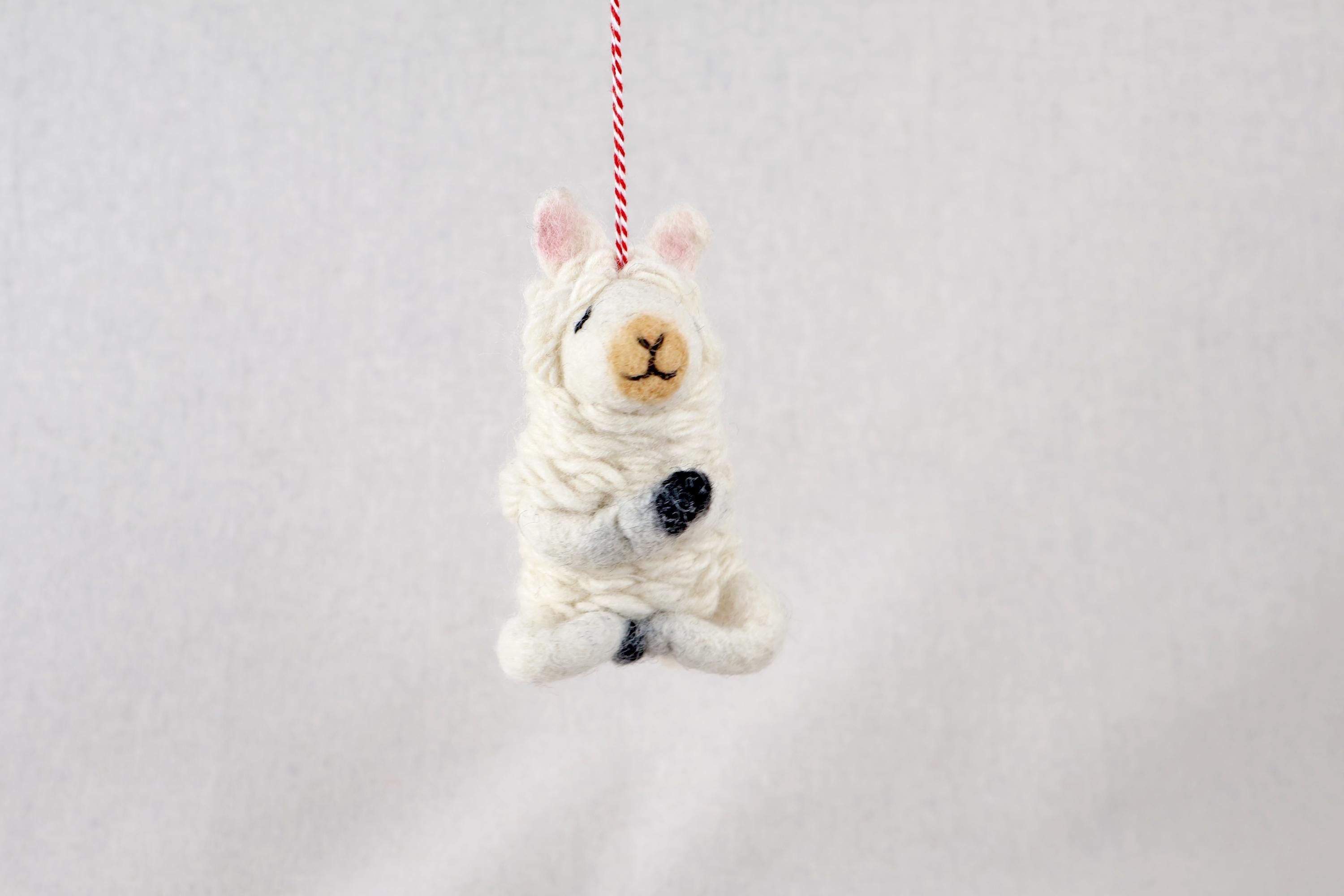 Anhänger Yoga Lama I Weihnachtslama I Weihnachtsanhänger I Christbaumschmuck I Weihnachtsdeko I Weihnachtsbaum I Weihnachtslama I