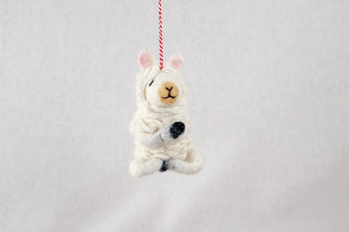Anhänger Yoga Lama I Weihnachtslama I Weihnachtsanhänger I Christbaumschmuck I Weihnachtsdeko I Weihnachtsbaum I Weihnachtslama I
