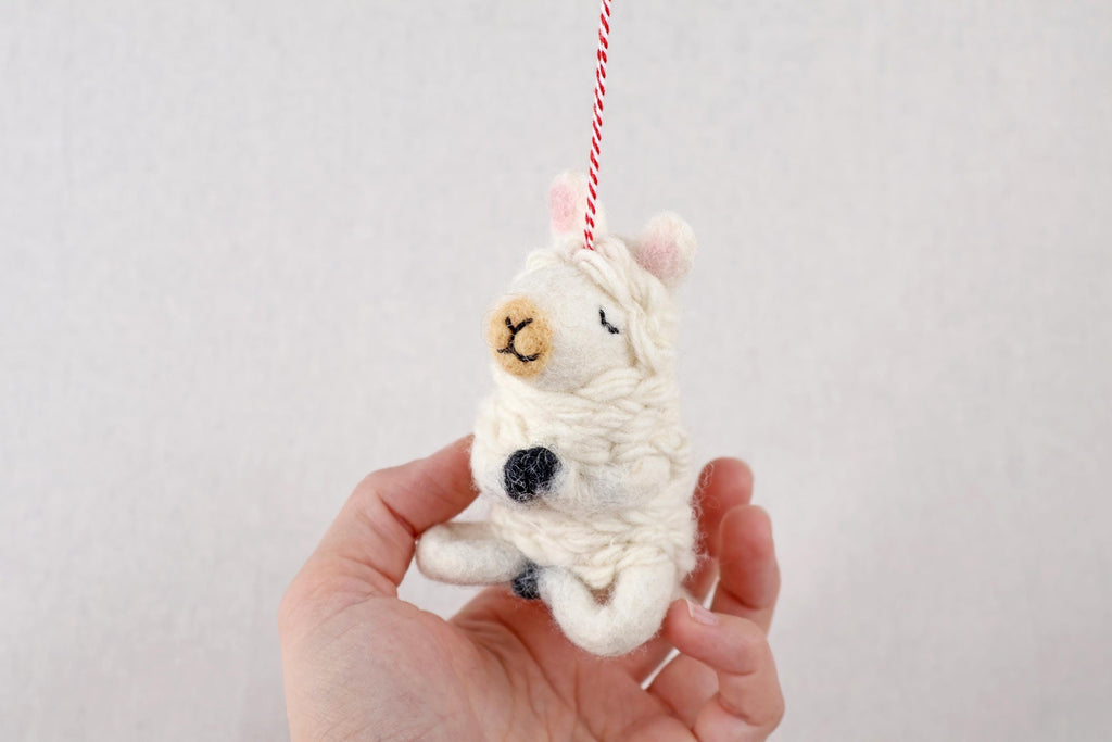 Anhänger Yoga Lama I Weihnachtslama I Weihnachtsanhänger I Christbaumschmuck I Weihnachtsdeko I Weihnachtsbaum I Weihnachtslama I