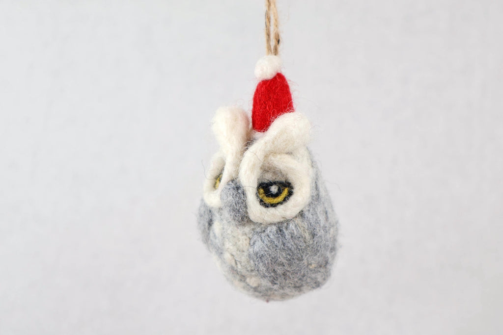 Anhänger Weihnachtseule I Deko aus Filz I Winter I Weihnachtsbaum I Herbstdeko I Anhänger aus Filz I Waldtiere I Schleiereule