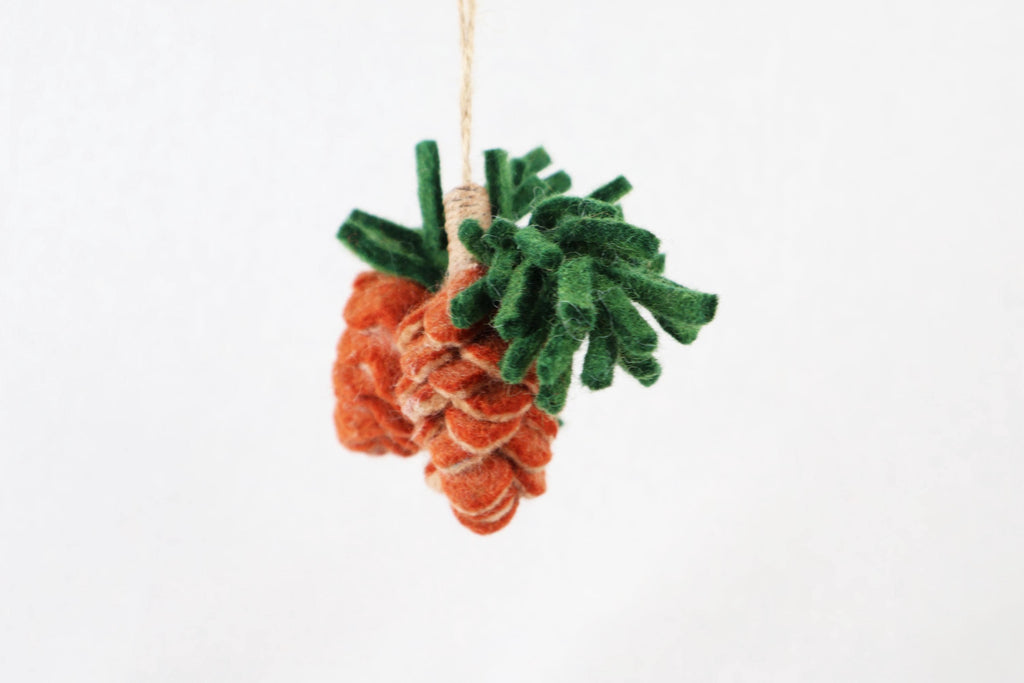 Weihnachtsanhänger Tannenzapfen I Christbaumschmuck I Weihnachtsdeko I Herbstdeko I Winter Weihnachtsbaum I Kiefernzapfen I Walddeko Filz